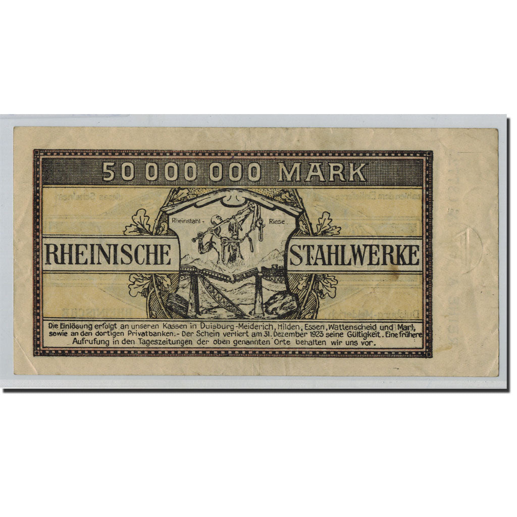 Germany, Duisburg, 50 Millionen Mark, train, 1923, 1923-08-08, AU(55-58)