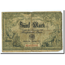 Germany, Posen, 5 Mark, personnage, 1921, 1918-11-01, VF(30-35)
