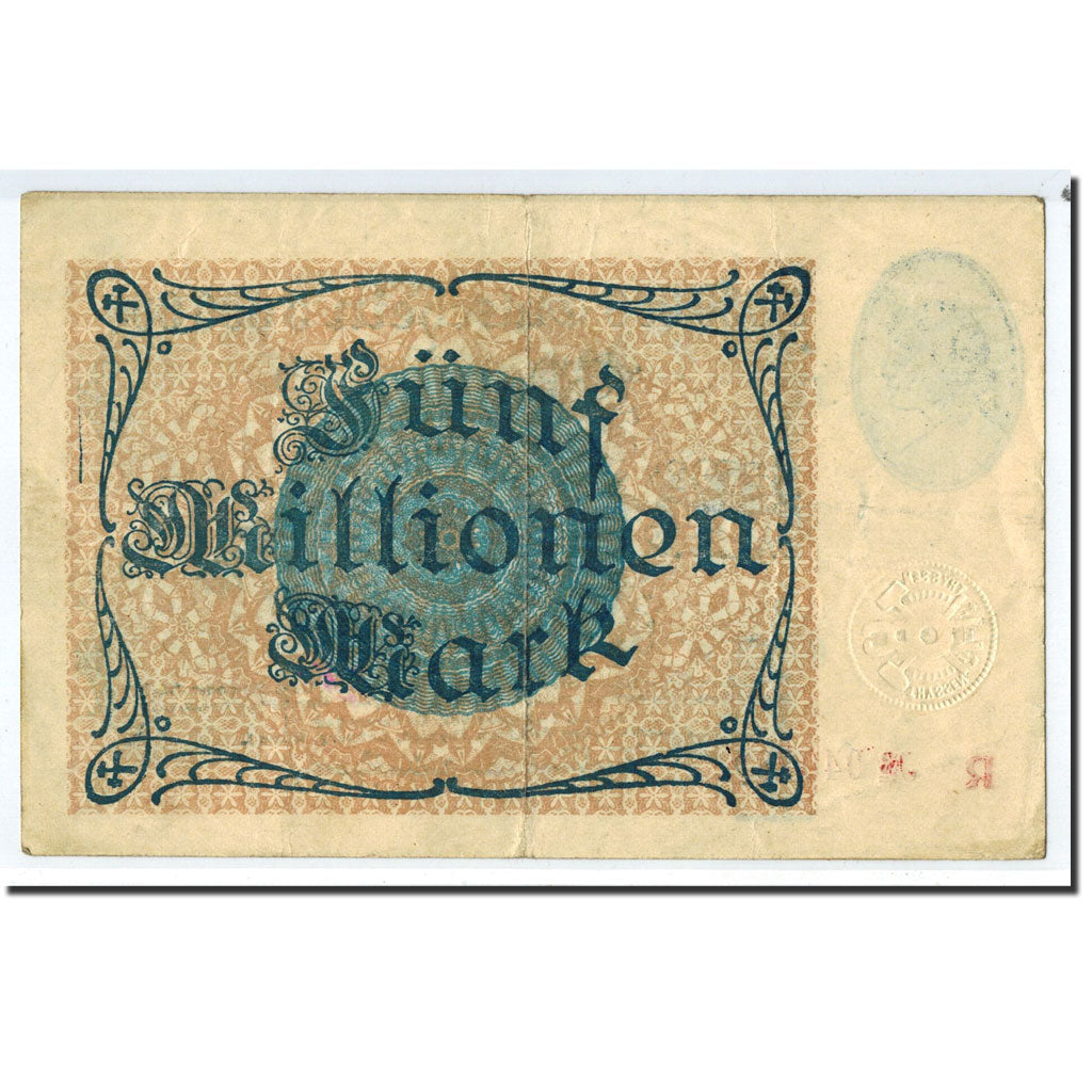 Banknote, Germany, Hamborn, 5 Millionen Mark, graphique, 1923, 1923-08-01
