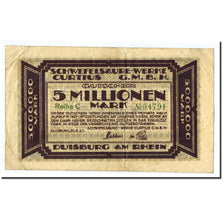 Germany, Duisburg, 5 Millionen Mark, graphique, 1923, 1923-08-20, EF(40-45)