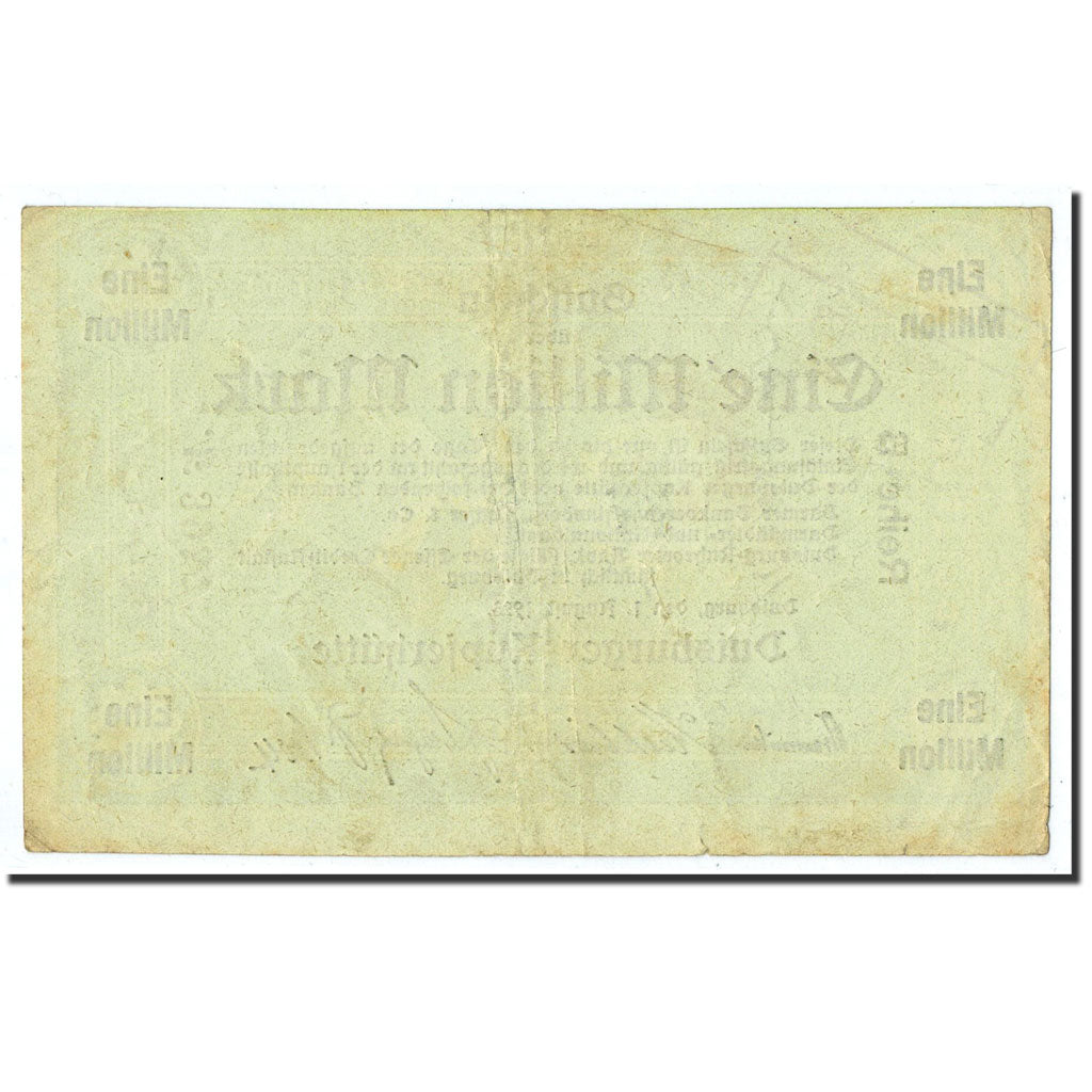 Germany, Duisburg, 1 Million Mark, Citation, 1923, 1923-08-01, AU(55-58)
