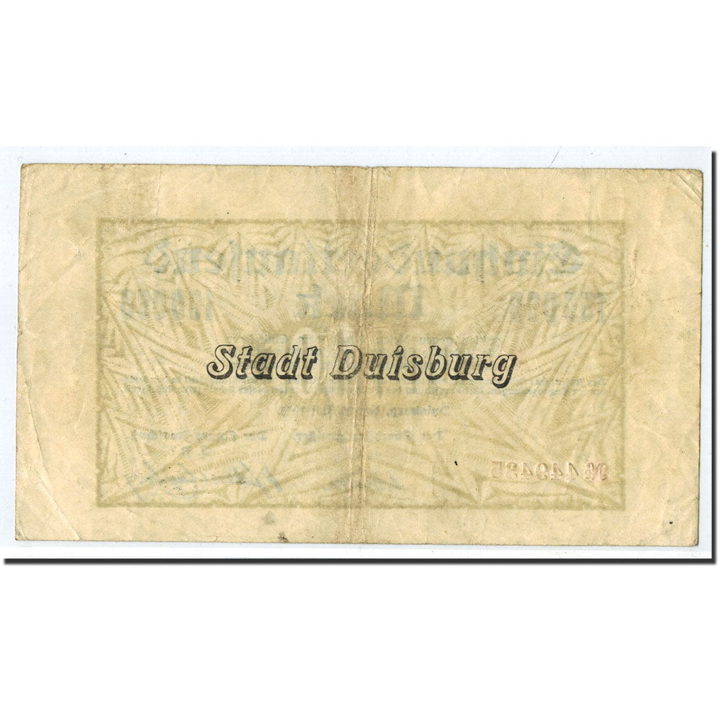 Banknote, Germany, Duisburg, 100 000 Mark, graphique, 1923, 1923-07-20