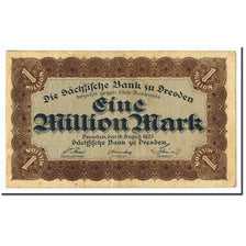Banknote, Germany, Dresden, 1 Million Mark, graphique, 1923, 1923-08-18