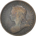 Moneda, Gran Bretaña, Victoria, 1/2 Penny, 1901, BC, Bronce, KM:789