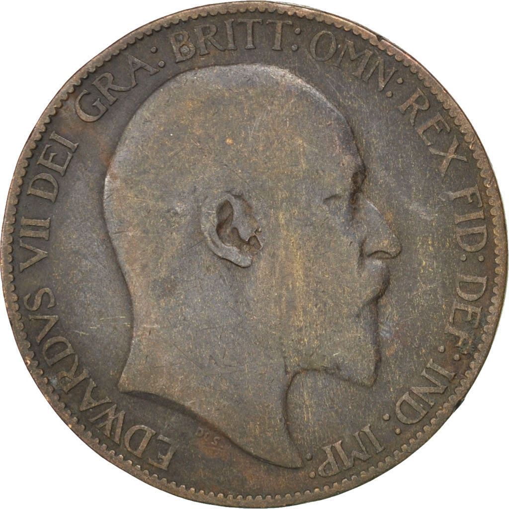 Grande Bretagne, Édouard VII, 1/2 Penny, 1906, KM 793.2