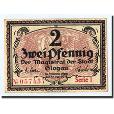 Poland, Globau, 2 Pfennig, Ecusson, 1918, 1918-12-31, AU(50-53)