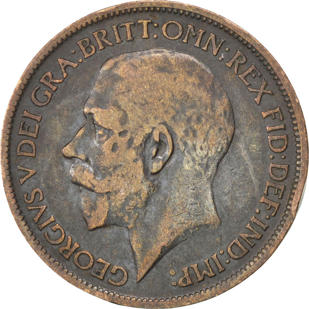 Grande-Bretagne, Georges V, 1/2 Penny, 1916, KM 809