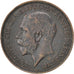 GREAT BRITAIN, 1/2 Penny, 1918, KM #809, EF(40-45), Bronze, 25.5, 5.86