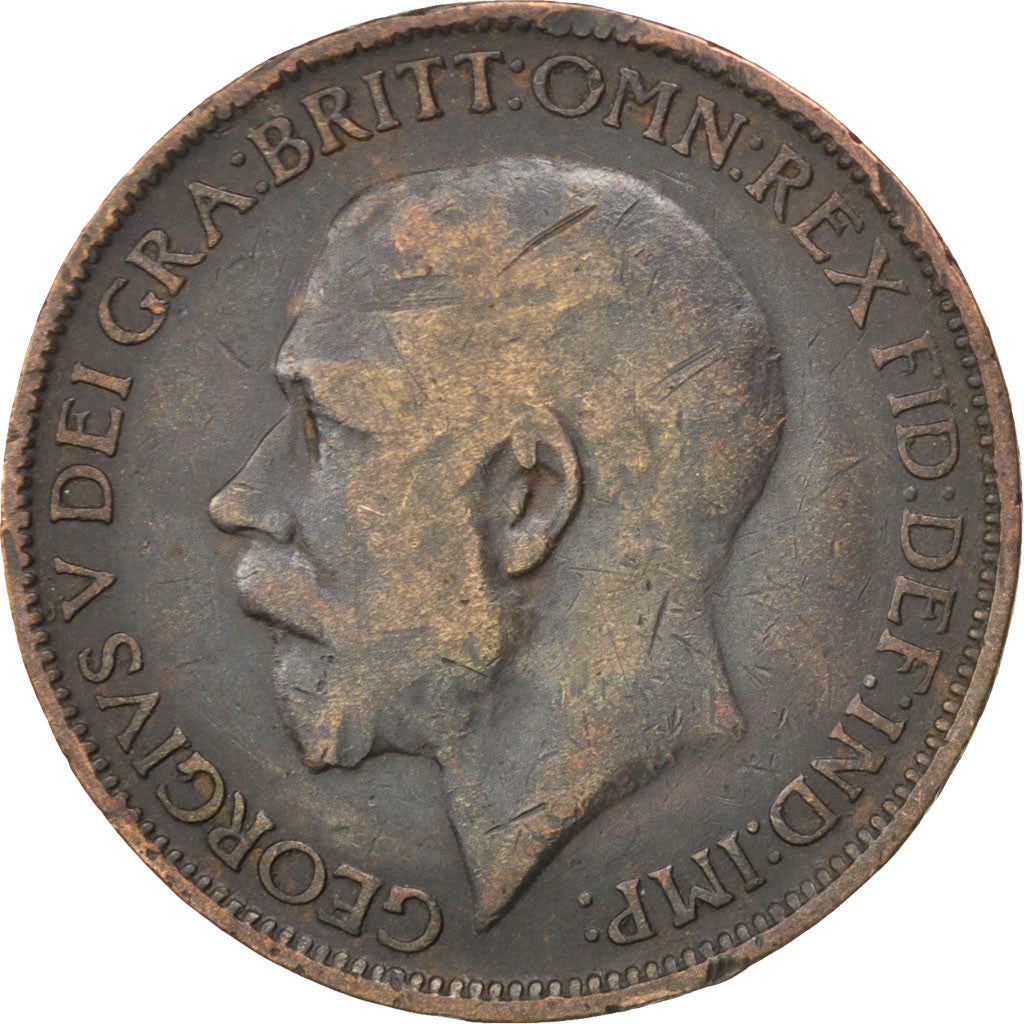 Monnaie, Grande-Bretagne, George V, 1/2 Penny, 1912, TB, Bronze, KM:809