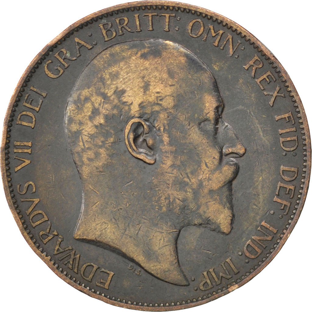 Gran Bretagna, Edward VII, Penny, 1902, MB, Bronzo, KM:794.2