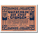 Geldschein, Österreich, Gmunden, 20 Heller, personnage, 1920, 1920-03-31, UNZ