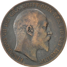 Monnaie, Grande-Bretagne, Edward VII, Penny, 1910, TB, Bronze, KM:794.2