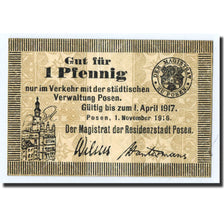 Germany, Posen, 1 Pfenning, Monument, 1917, 1917-01-01, AU(50-53)