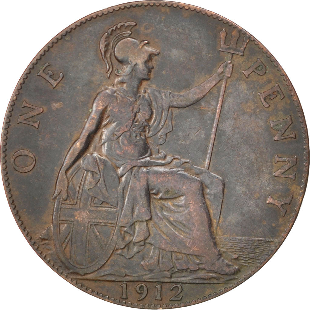 Gran Bretagna, George V, Penny, 1912, MB+, Bronzo, KM:810