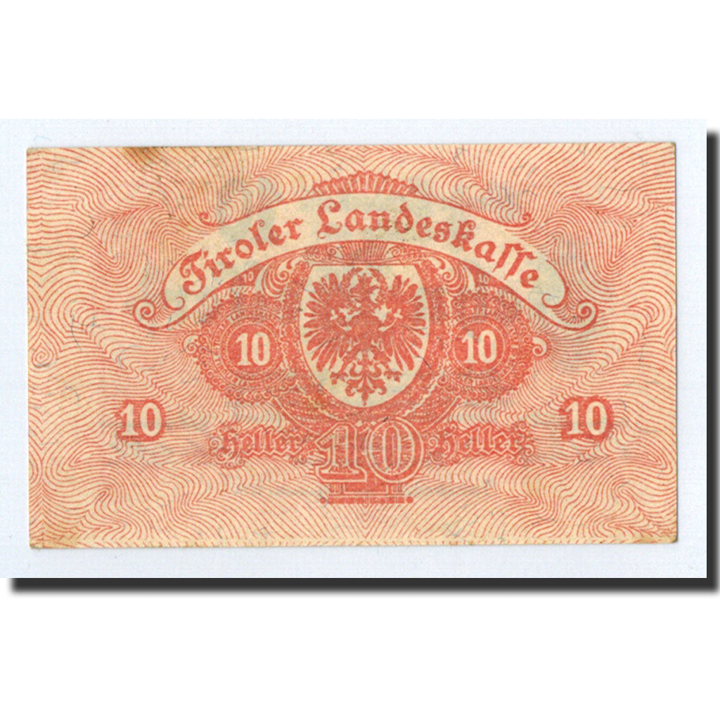 Banknote, Austria, Innsbruck, 10 Heller, Ecusson, 1919, 1919-09-01, UNC(63)