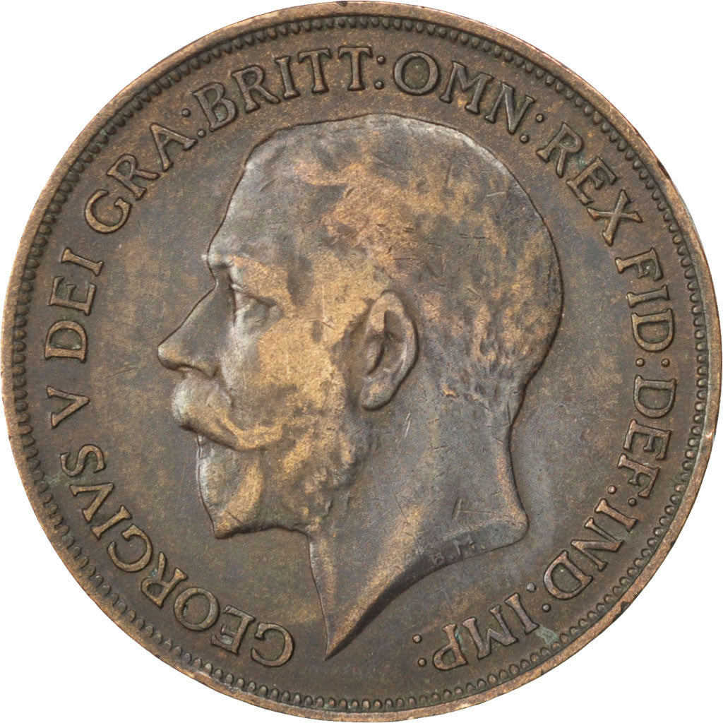 Gran Bretagna, George V, Penny, 1918, BB, Bronzo, KM:810