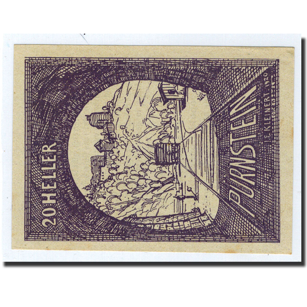 Austria, Pürnstein, 20 Heller, train, 1920, 1920-05-16, UNC(65-70)