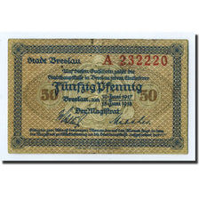 Geldschein, Österreich, Breslau, 50 Heller, paysage, 1918, 1918-06-18, SS+