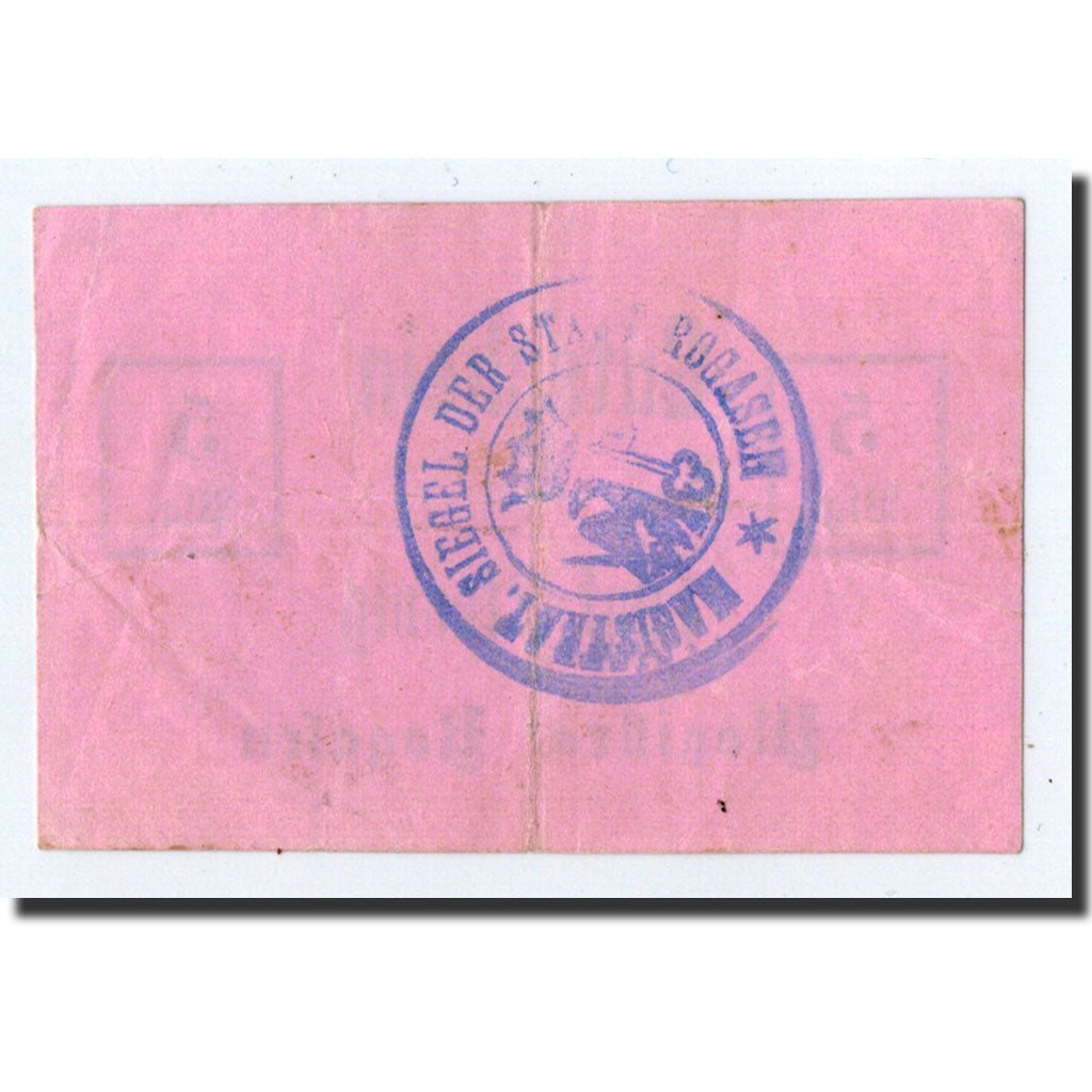 Banknote, Germany, Rogasen, 5 Pfennig, Ecusson, O.D, Undated, AU(50-53)