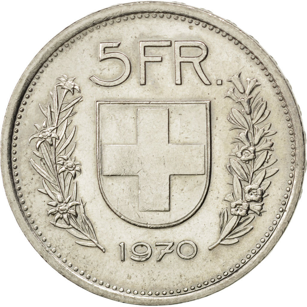Monnaie, Suisse, 5 Francs, 1970, Bern, SUP, Copper-nickel, KM:40a.1