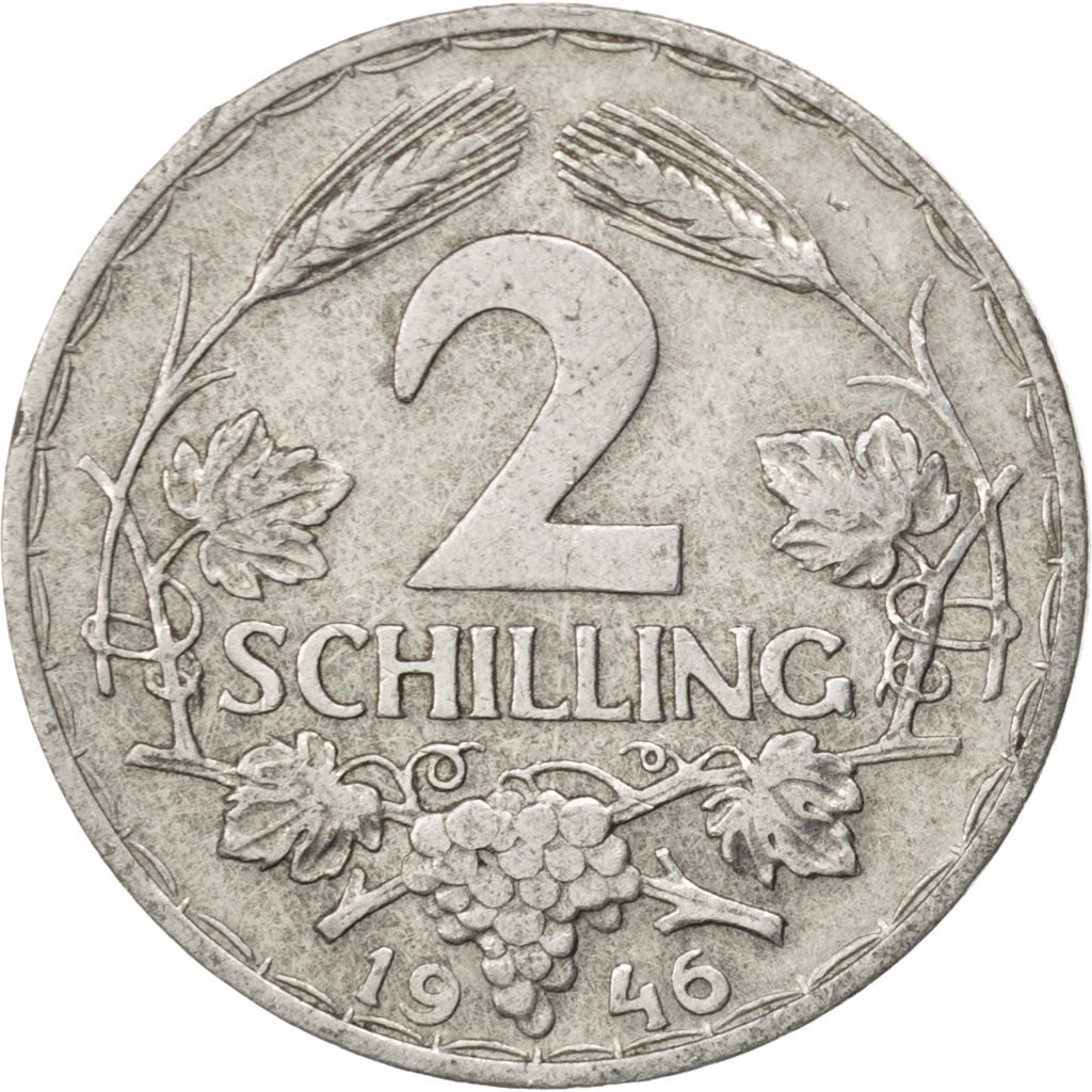 Austria, 2 Schilling, 1946, BB, Alluminio, KM:2872