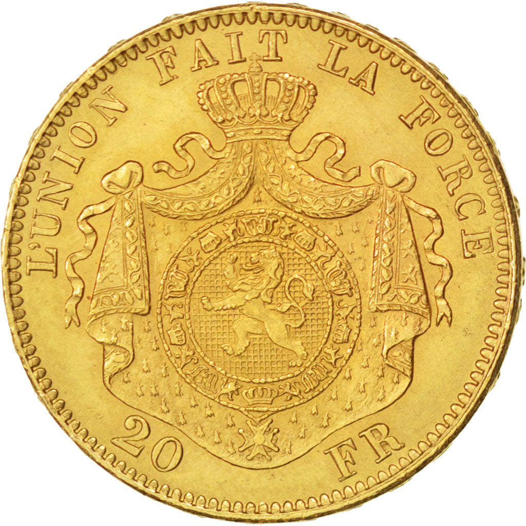 Belgique, Léopold II, 20 Francs, 1875, KM 37