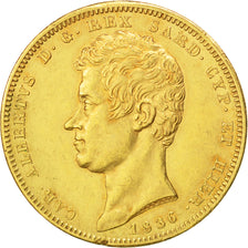 Italie, Sardaigne, Charles Albert, 100 Lire, 1836 P, Gênes, KM 133.2