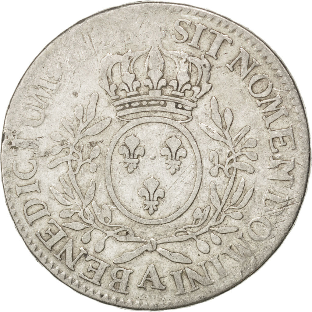 Moneta, Francia, Louis XV, Écu aux branches d'olivier, Ecu, 1726, Paris, MB