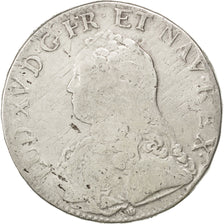 FRANCE, Écu aux branches d'olivier, ECU, 1726, Lyon, KM #486.6, VF(20-25), ...