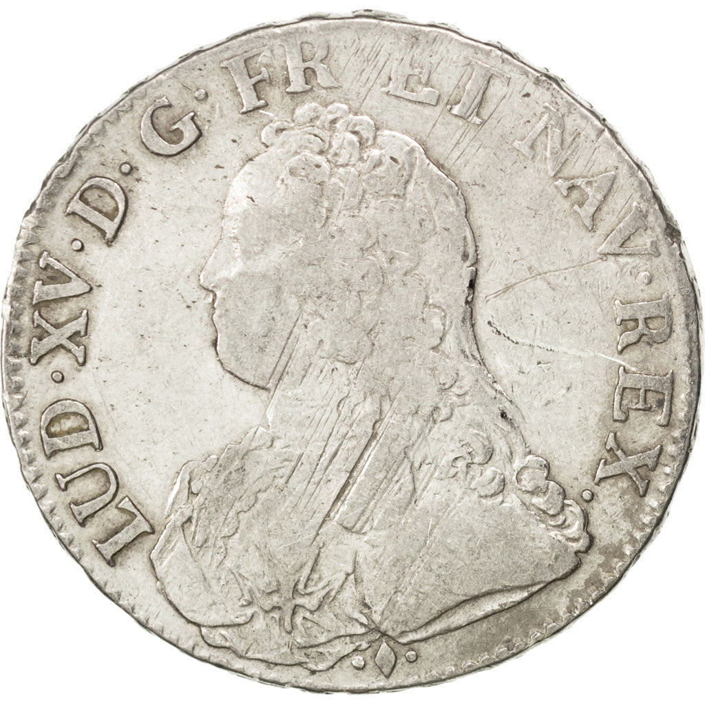 Coin, France, Louis XV, Écu aux branches d'olivier, Ecu, 1727, Bayonne