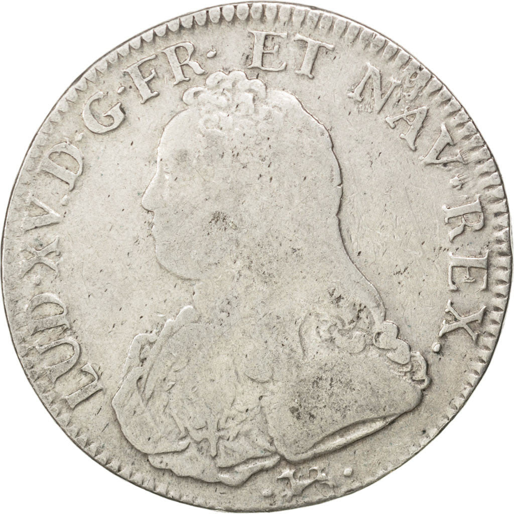 Moneta, Francia, Louis XV, Écu aux branches d'olivier, Ecu, 1740, Bayonne, MB