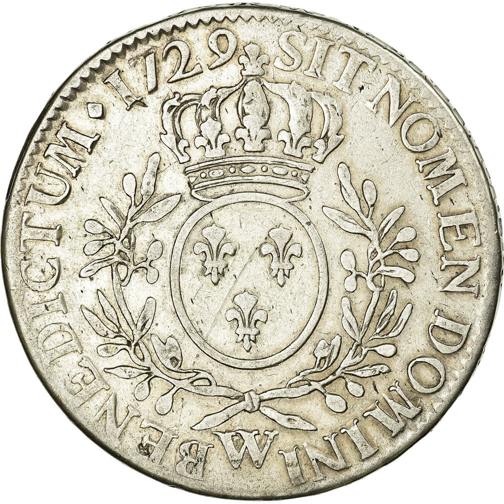 Monnaie, France, Louis XV, Écu aux branches d'olivier, Ecu, 1729, Lille, TB+