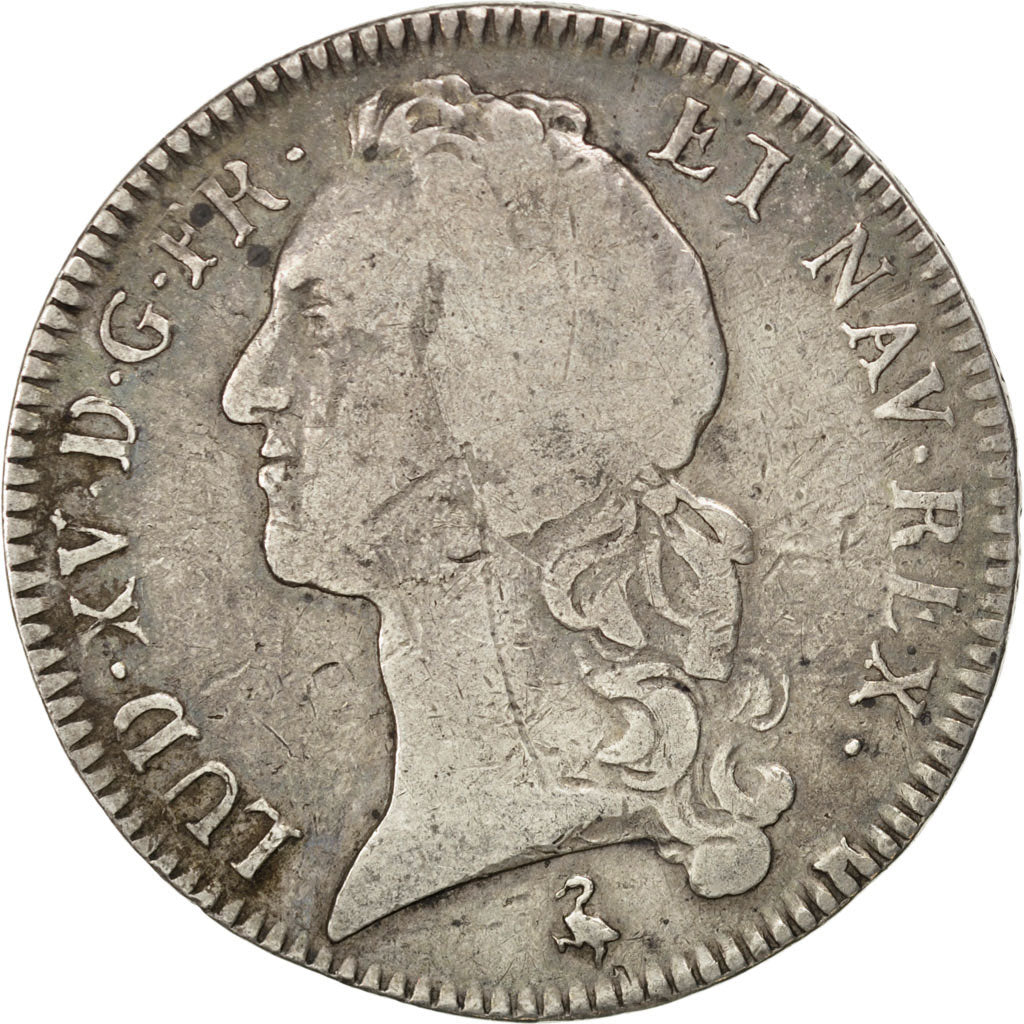 Francia, Louis XV, Écu au bandeau, Ecu, 1761, Paris, MB+, Argento, KM:512.1,...