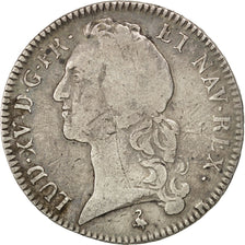 Francia, Louis XV, Écu au bandeau, Ecu, 1761, Paris, MB+, Argento, KM:512.1,...