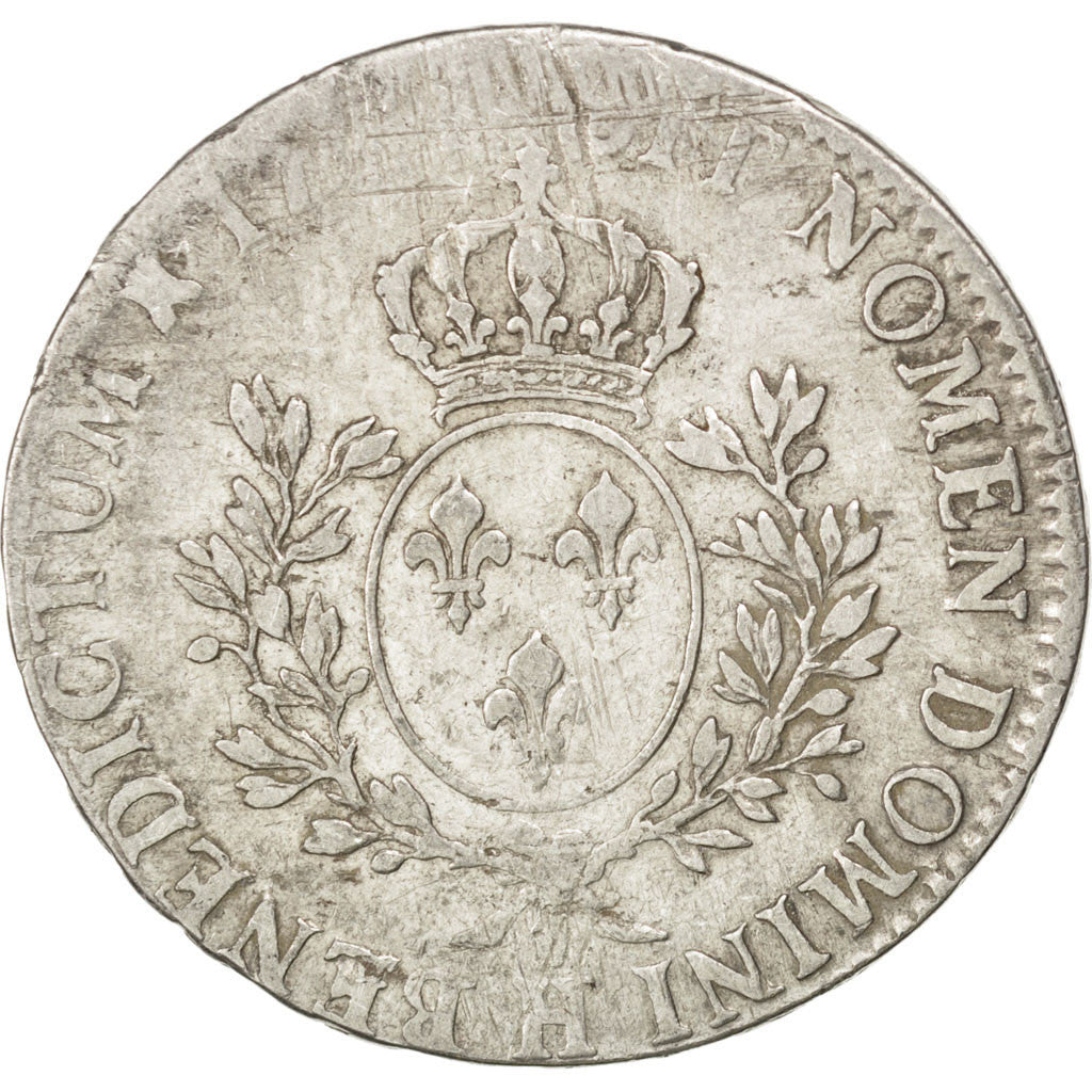 Coin, France, Ecu, La Rochelle, VF(30-35), Silver, KM:512.9, Gadoury:322