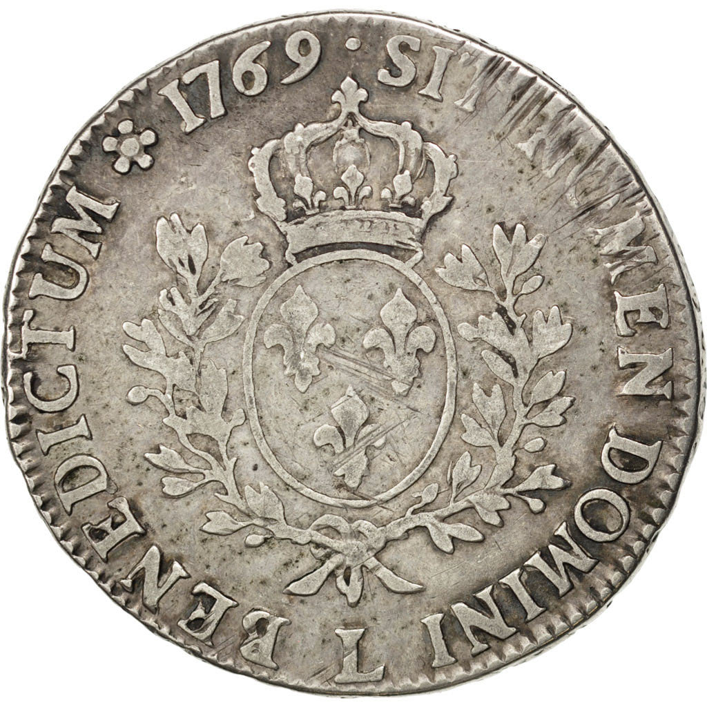 Coin, France, Louis XV, Écu au bandeau, Ecu, 1769, Bayonne, VF(20-25), Silver