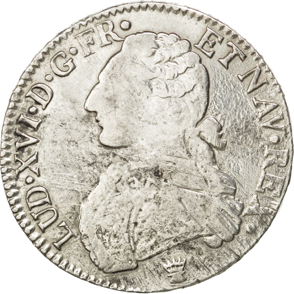 Francia, Louis XVI, Écu aux branches d'olivier, Ecu, 1785, Limoges, MB+, Arg...