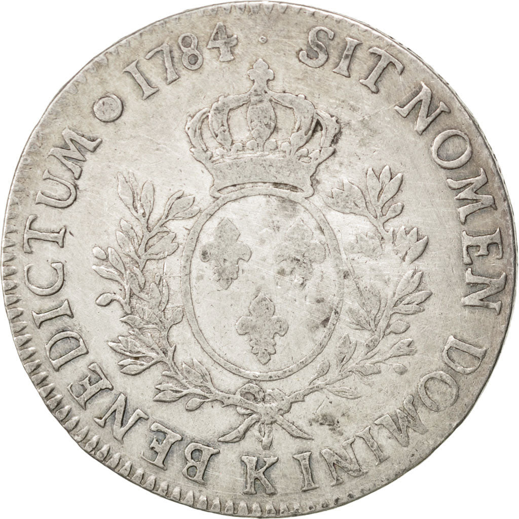 FRANCE, Écu aux branches d'olivier, ECU, 1784, Bordeaux, KM #564.8, VF(20-25), .