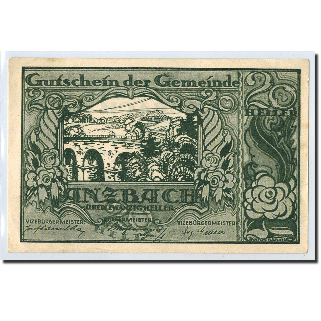 Geldschein, Österreich, Anzbach, 20 Heller, pont, 1920, 1921-01-15, UNZ-