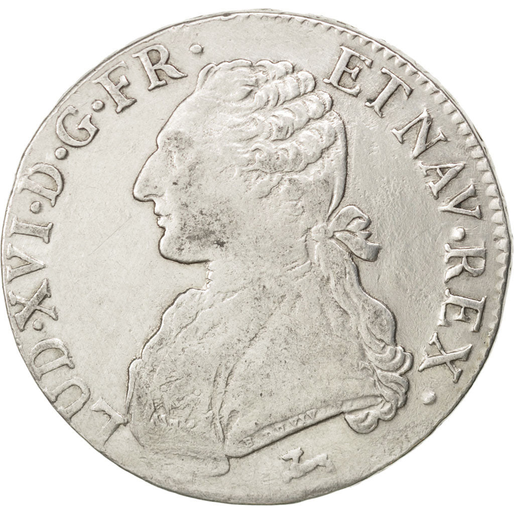 FRANCE, Écu aux branches d'olivier, ECU, 1785, Orl, KM #564.14, VF(30-35), ...