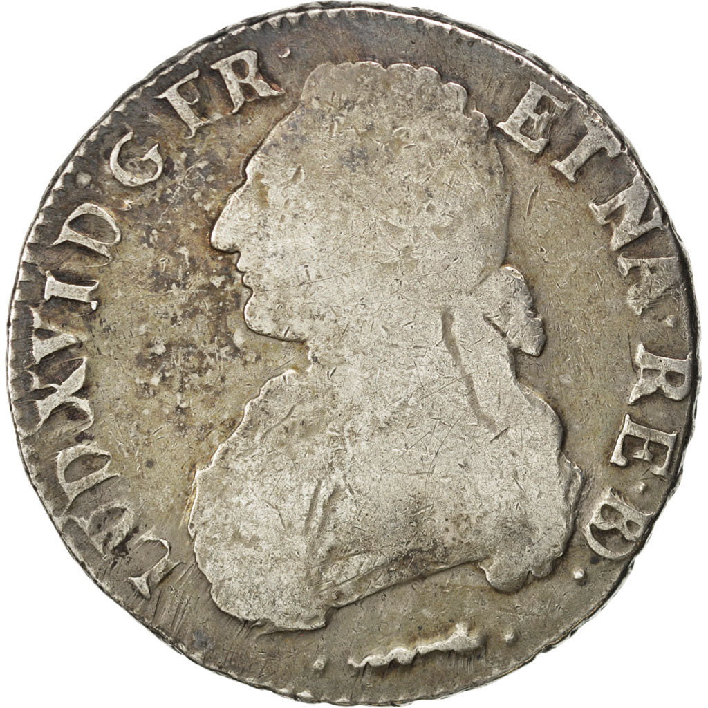 Francia, Louis XVI, Écu de Béarn aux branches d'olivier, Ecu, 1779, Pau, B+...