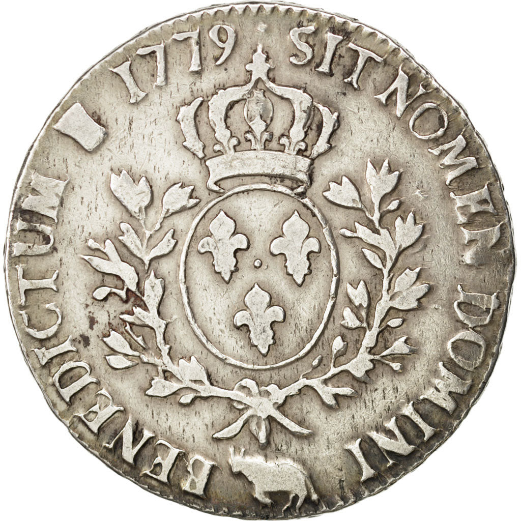 Francia, Louis XVI, Écu de Béarn aux branches d'olivier, Ecu, 1779, Pau, B+...