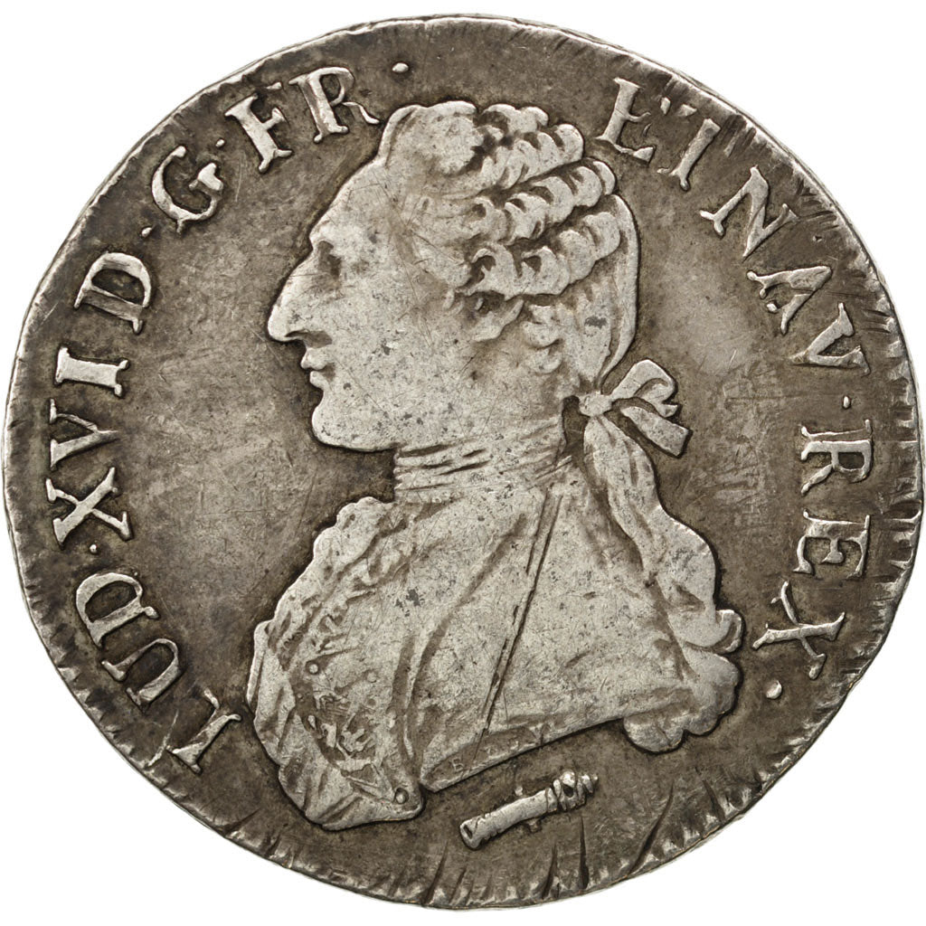 Louis XVI, Écu aux Branches d'Olivier, 1782 Q, Perpignan, Gadoury 356