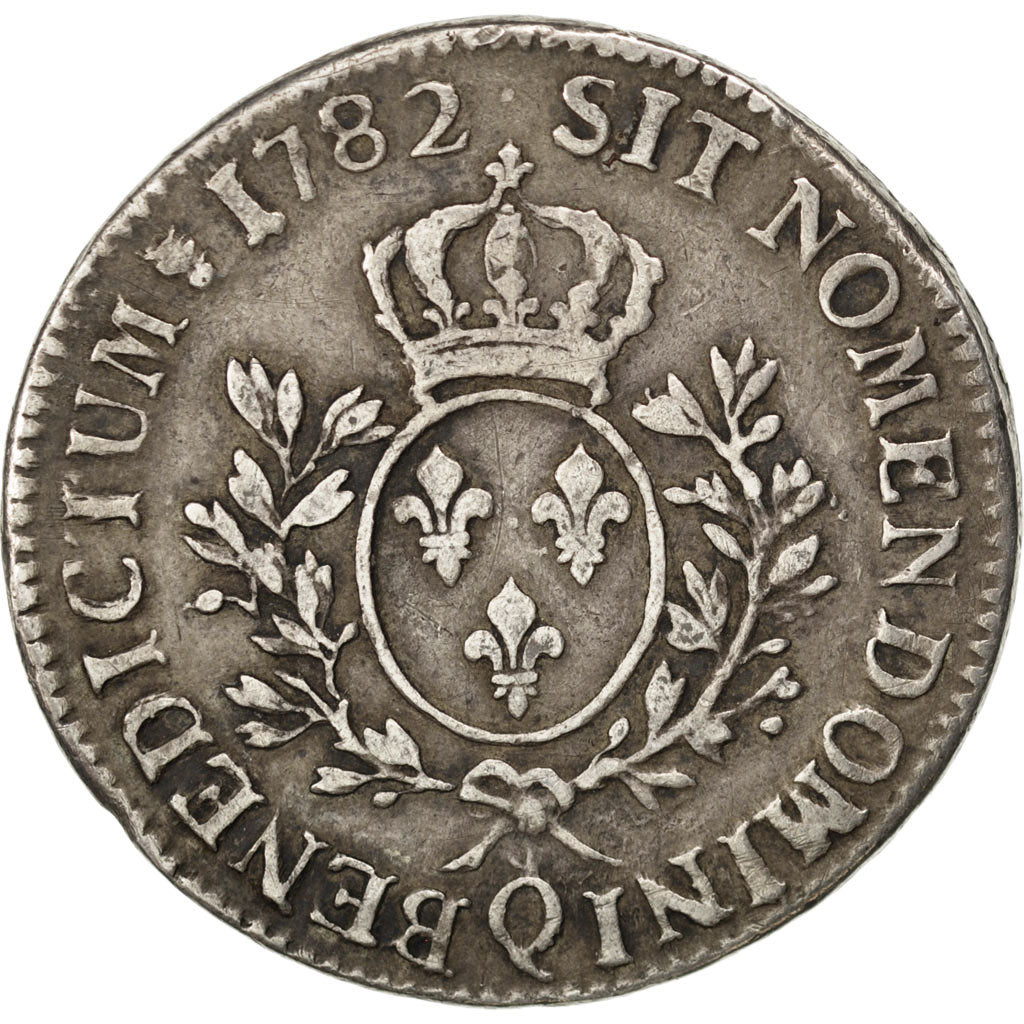 Louis XVI, Écu aux Branches d'Olivier, 1782 Q, Perpignan, Gadoury 356