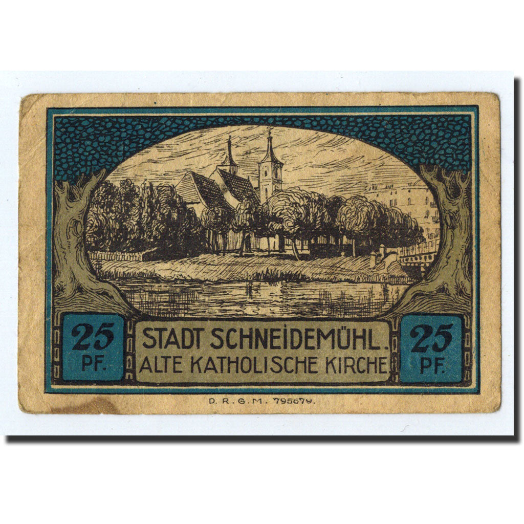 Banknote, Germany, Schneidemuhl, 25 Pfennig, Ecusson, O.D, Undated, UNC(63)