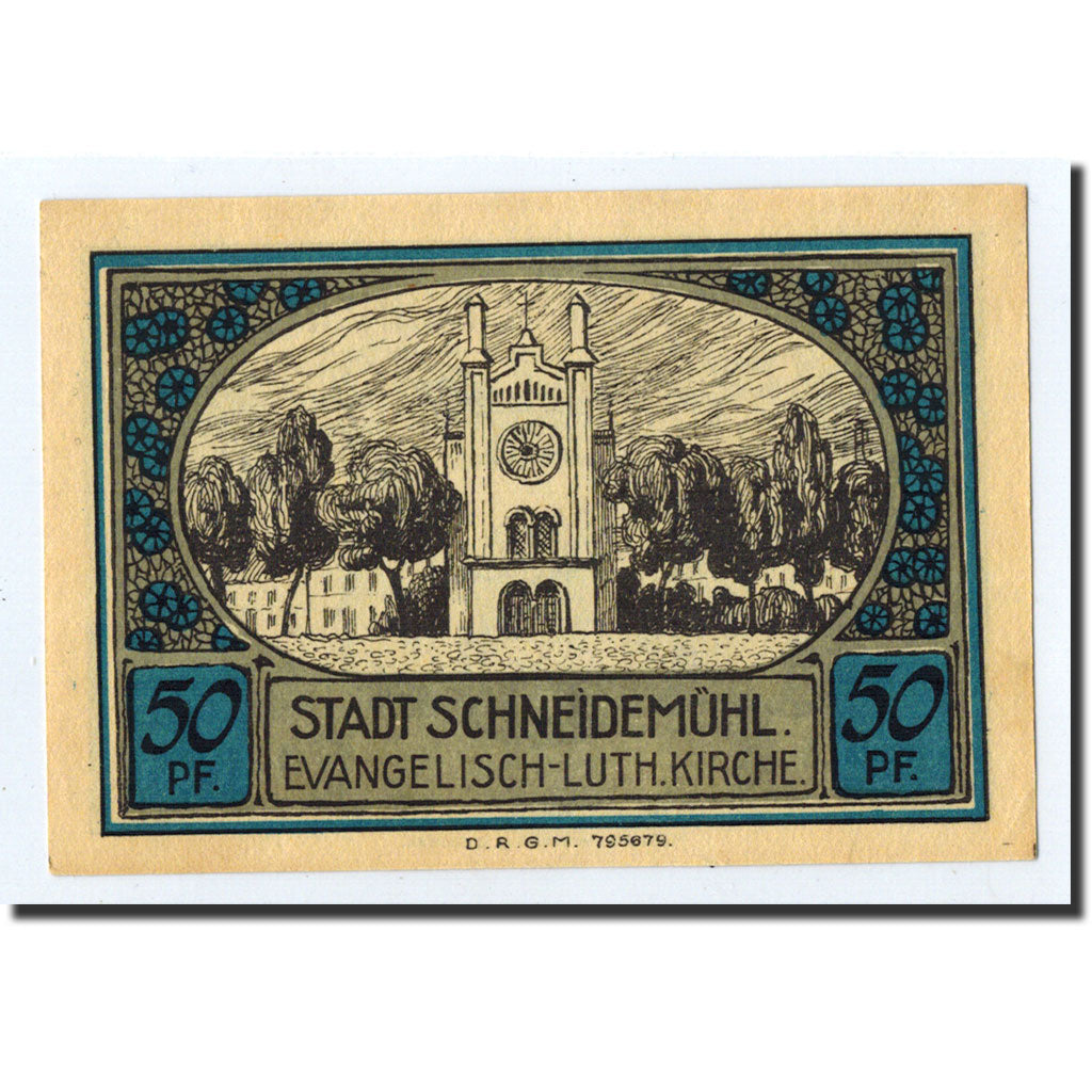 Banknote, Germany, Schneidemuhl, 50 Pfennig, Ecusson, O.D, Undated, UNC(63)