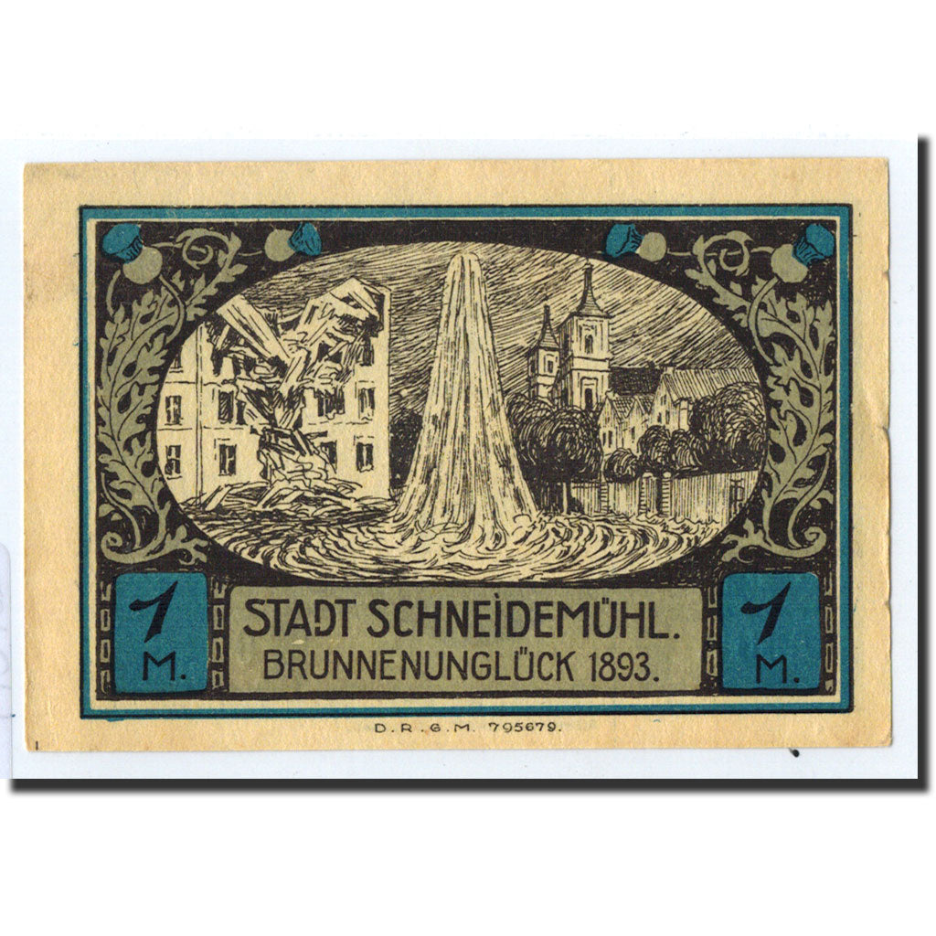 Banknote, Germany, Schneidemuhl, 1 Mark, Ecusson, O.D, Undated, UNC(63)