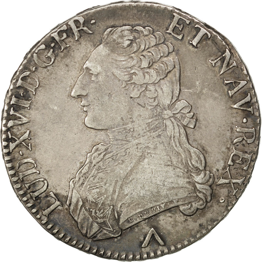 FRANCE, Écu aux branches d'olivier, ECU, 1775, Lille, KM #564.16, EF(40-45), ...
