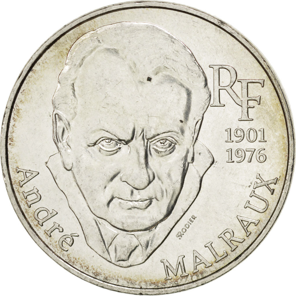 FRANCE, André Malraux, 100 Francs, 1997, KM #1188, MS(63), Silver, 31, Gadoury #