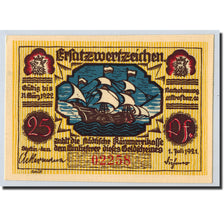 Banknote, Germany, Stettin Stadt, 25 Pfennig, bateau, 1921, 1921-07-01, UNC(63)